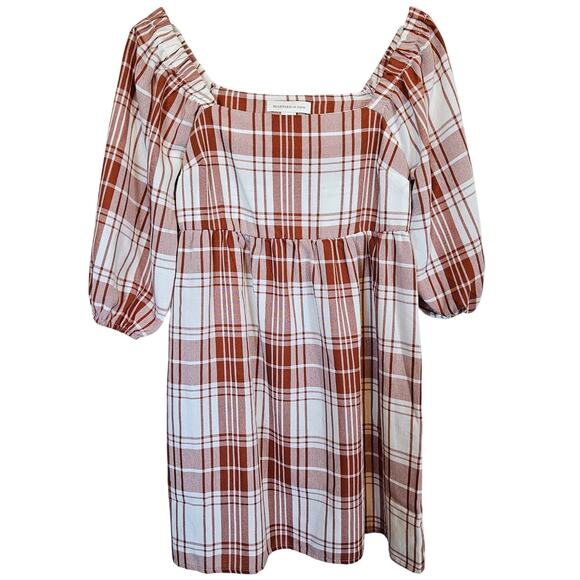 Monteau Plaid Mini Dress Women's Size Medium Academia Back to School - Picture 1 of 8